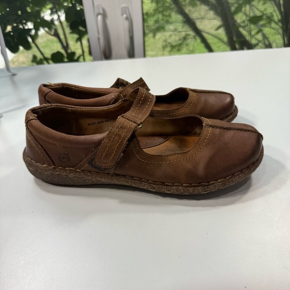 Born Mary Jane Brown Leather Velcro Strap Women’s Size 9.5 - Picture 4 of 11